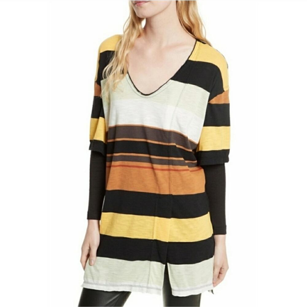 We The Free Scoop-Neck Layered Tunic Sz Small